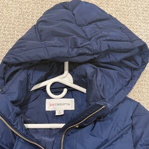 Liz Claiborne Navy Puffer Coat